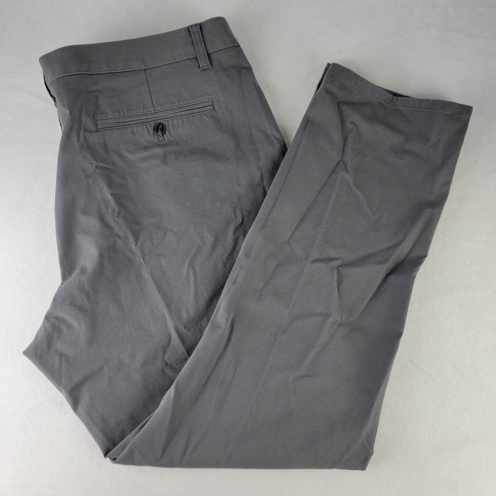 Bonobos Mens Weekday Warrior Grey Stretch Chino Dress Pants 42x30